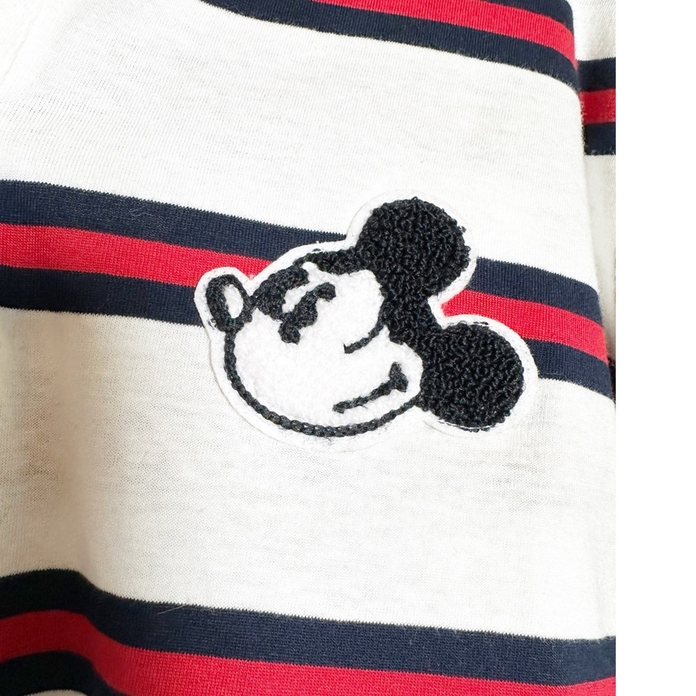 Disney Cropped Polo Shirt Collared Long Sleeve Size Small Striped Preppy 90’s - Picture 2 of 5